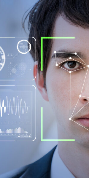Facial Recognition System concept.